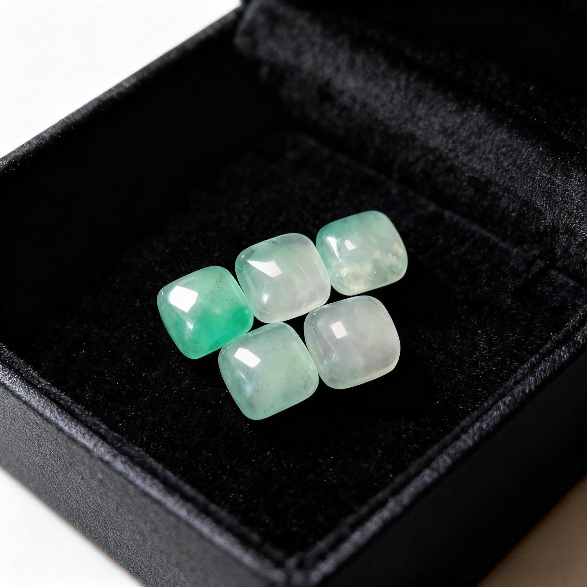 天然非洲翠方形玉石手链方糖手串材料手工diy珠宝饰品配件批发