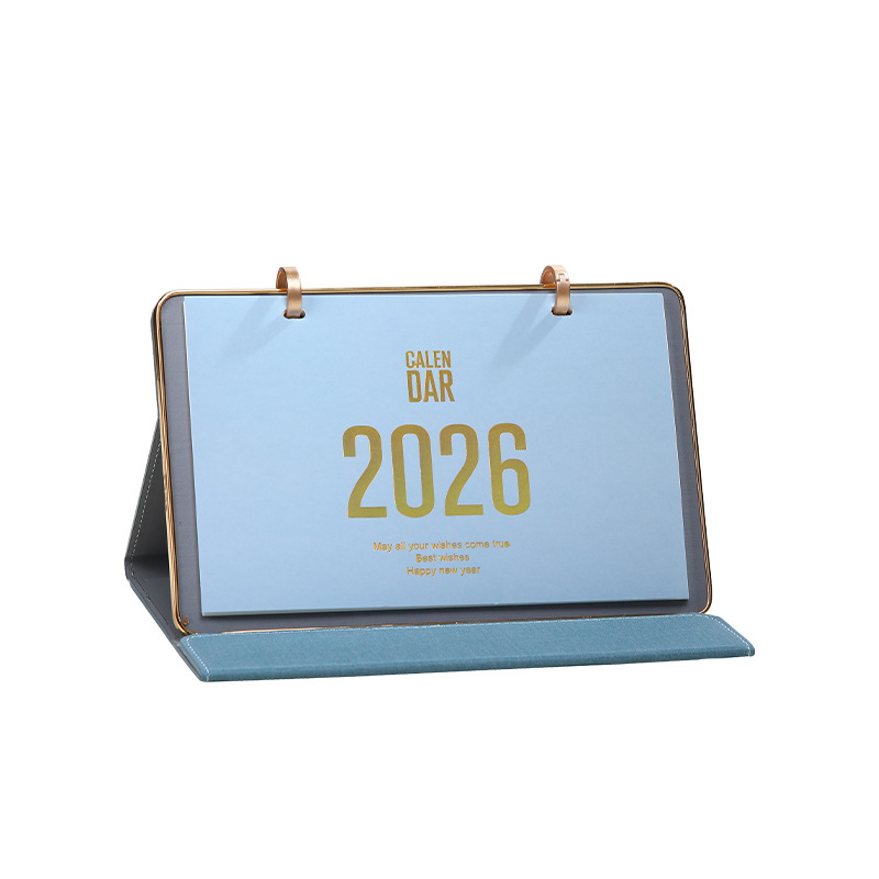 Zhouzhou Calendar 2026 Year of the Horse Desk Calendar: Simple and Modern Large Grid Office note-taking Desk calendar, Advertising Customized Gift Box style Item Picture