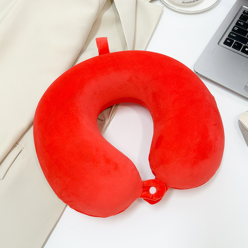 Solid-colored portable travel pillow for both men and women, simple and plain latex sleeping wonder, soft and slow rebound headrest wholesale