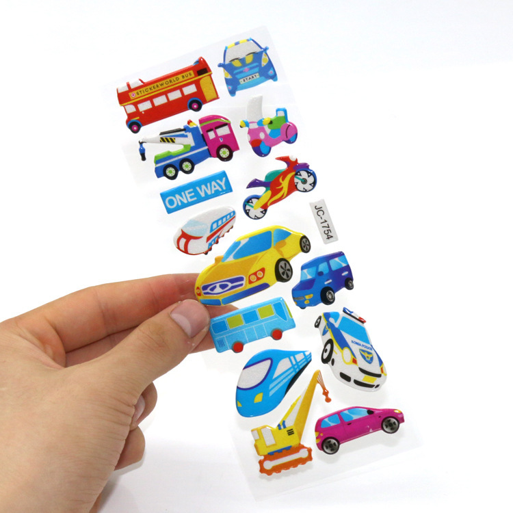 贴纸/文具贴纸/双层立体泡泡贴/XHHQ双层烫金贴/儿童贴纸白底实物图