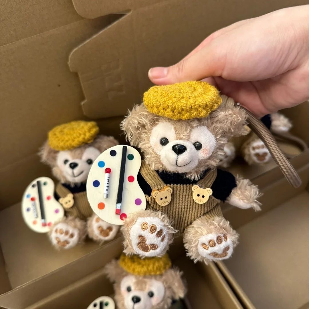 Autumn and winter retro Shirley Medley bear bag pendant, car keychain, plush doll, plush toy gift Specification image