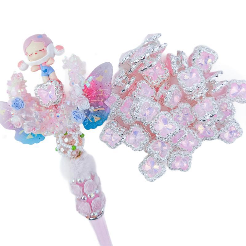 Alloy Butterfly Through Holes Can Pass Through Pen Bracelets, Bag Chains, Diy Handcrafted Heavy Industry Accessories, Butterfly Beads, Loose Beads Item Picture
