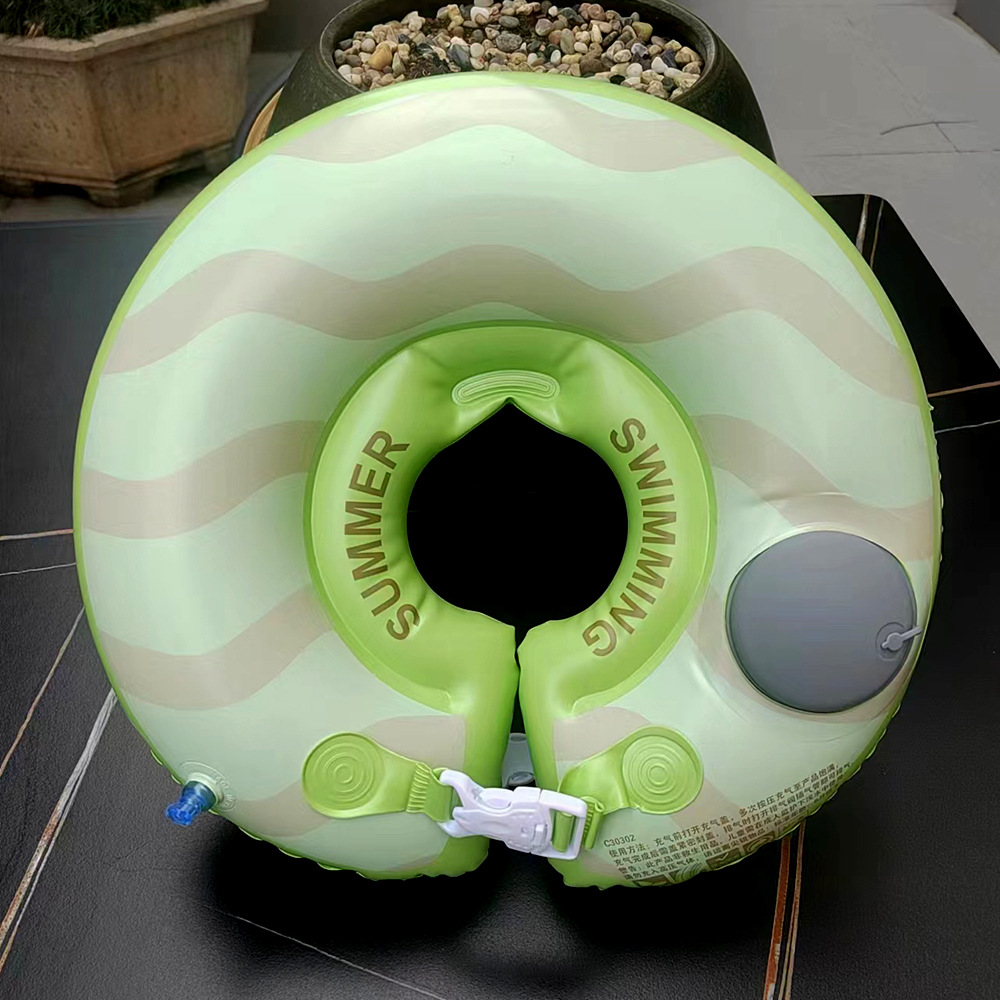Wholesale of inflatable swimming neck rings for newborns and infants aged 0-6 months, with pressure type details Picture