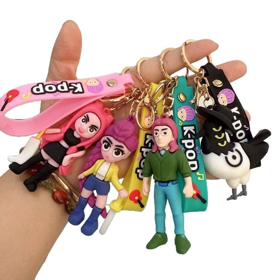 Cross-border KPOP Witch Hunt Team peripheral Tiger Derpy keychain pendant, 2D schoolbag pendant for students Item Picture