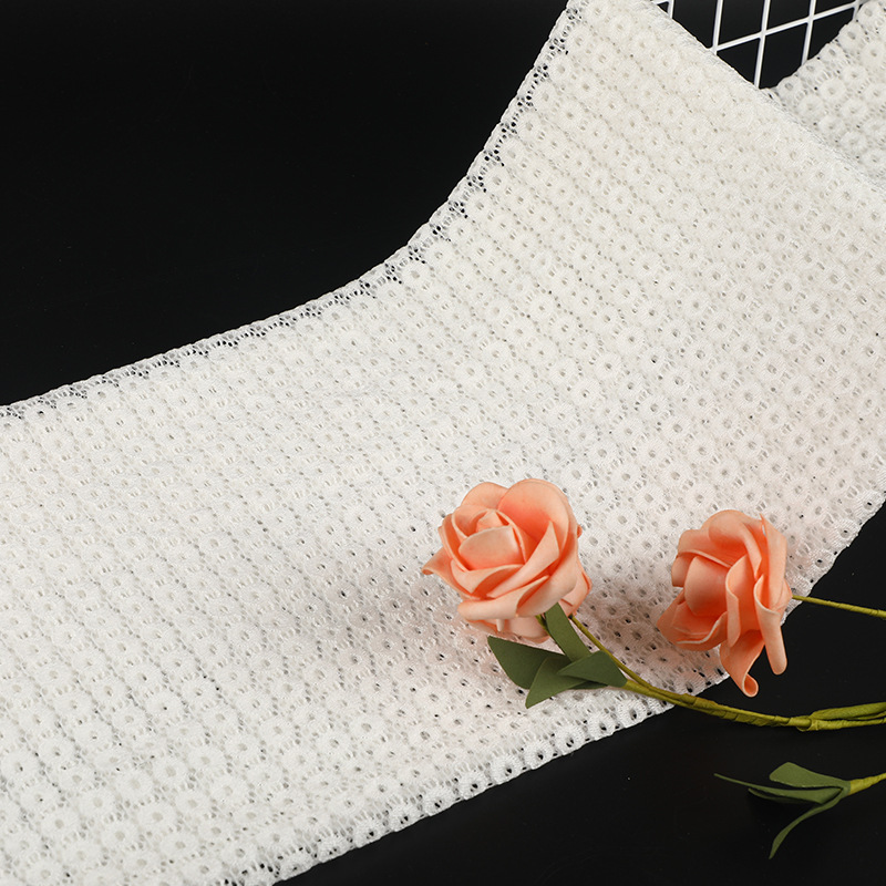 现货 锦氨弹力小铜钱蕾丝面料 背心打底女装面料 小圆圈蕾丝布料