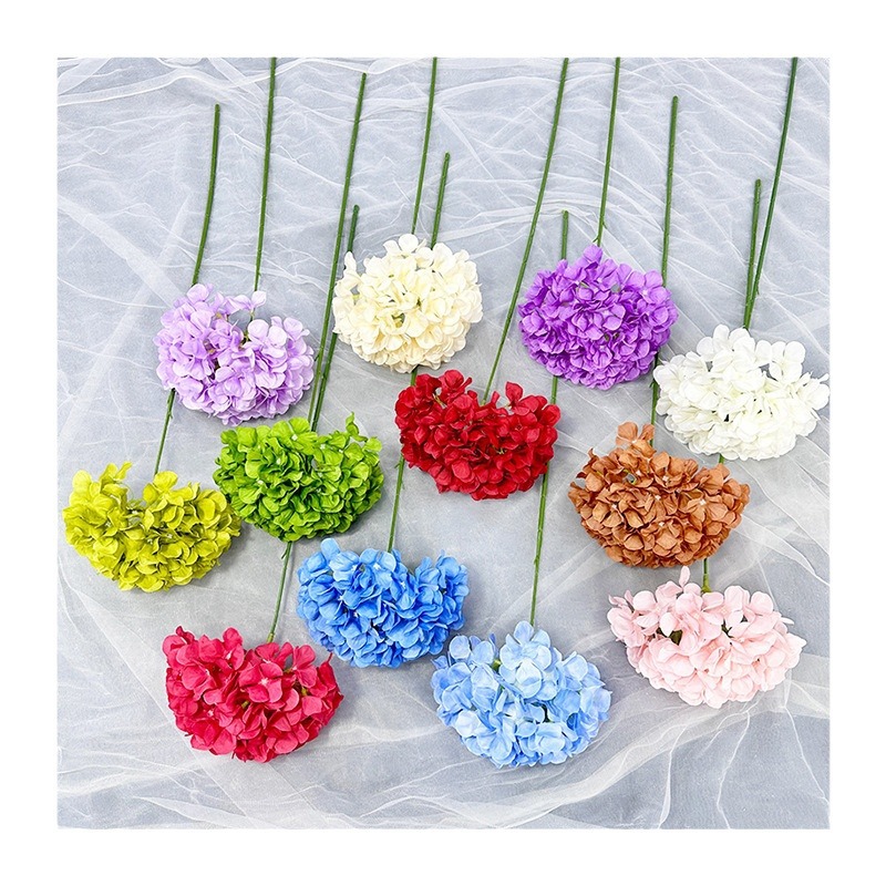 多色仿真绣球花婚庆插花西式婚礼堂场地布景装饰装扮假花工厂批发详情图5