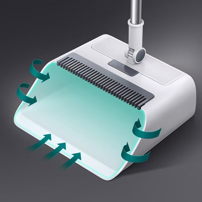 Broom, floor brush and dustpan three-in-one set, foldable household soft-bristled broom, non-stick hair broom and dustpan combination Application Scenario