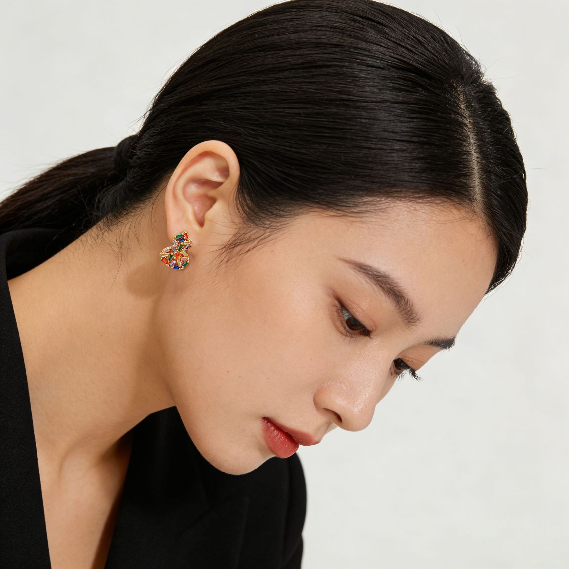 Hyacinth moda ligera extravagancia superflash color zircon calabaza pendientes de alta sensibilidad pendientes de temperamento únicos hermosos gigantes de buen aspecto auricular details Picture