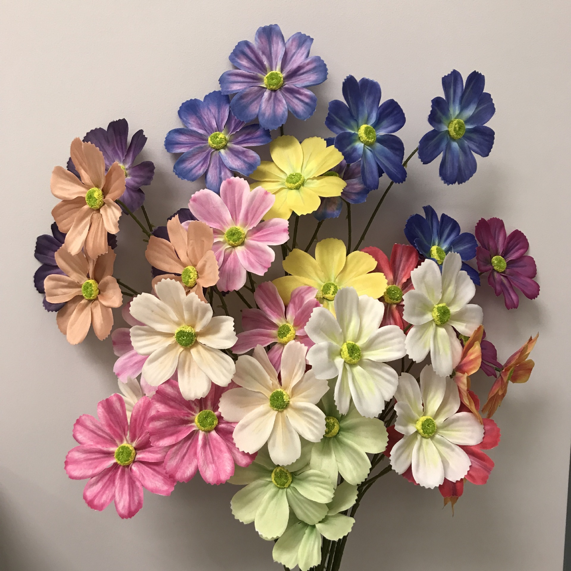 高级感逼真三头格桑花太阳花婚庆仿真花婚礼吊顶路引花地排花假花