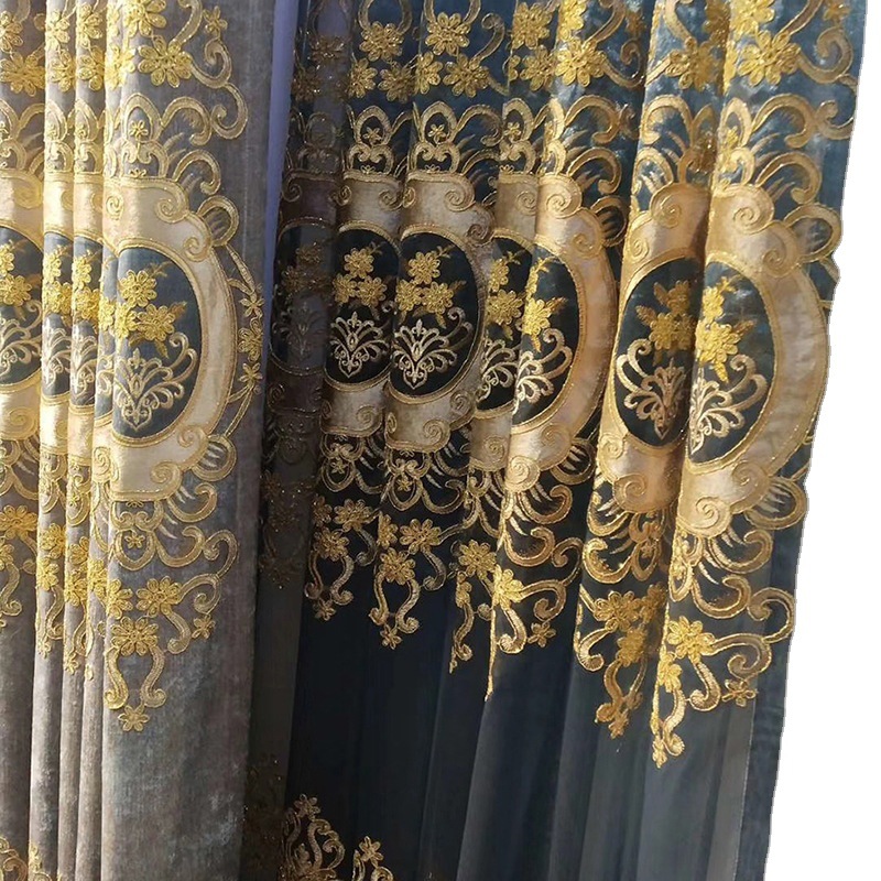 窗帘/艾仕窗帘/窗帘布料/雪尼尔窗帘/柔纱帘白底实物图