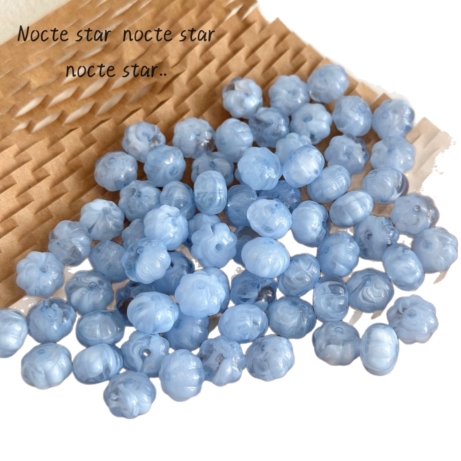 国风树脂可爱南瓜 diy饰品配件中孔手作串珠手机链耳饰散珠材料白底实物图