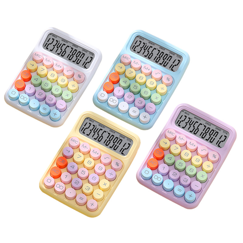 817BMAX high appearance level mechanical keyboard calculator, portable 12-digit calculator for student exams, cross-border Item Picture