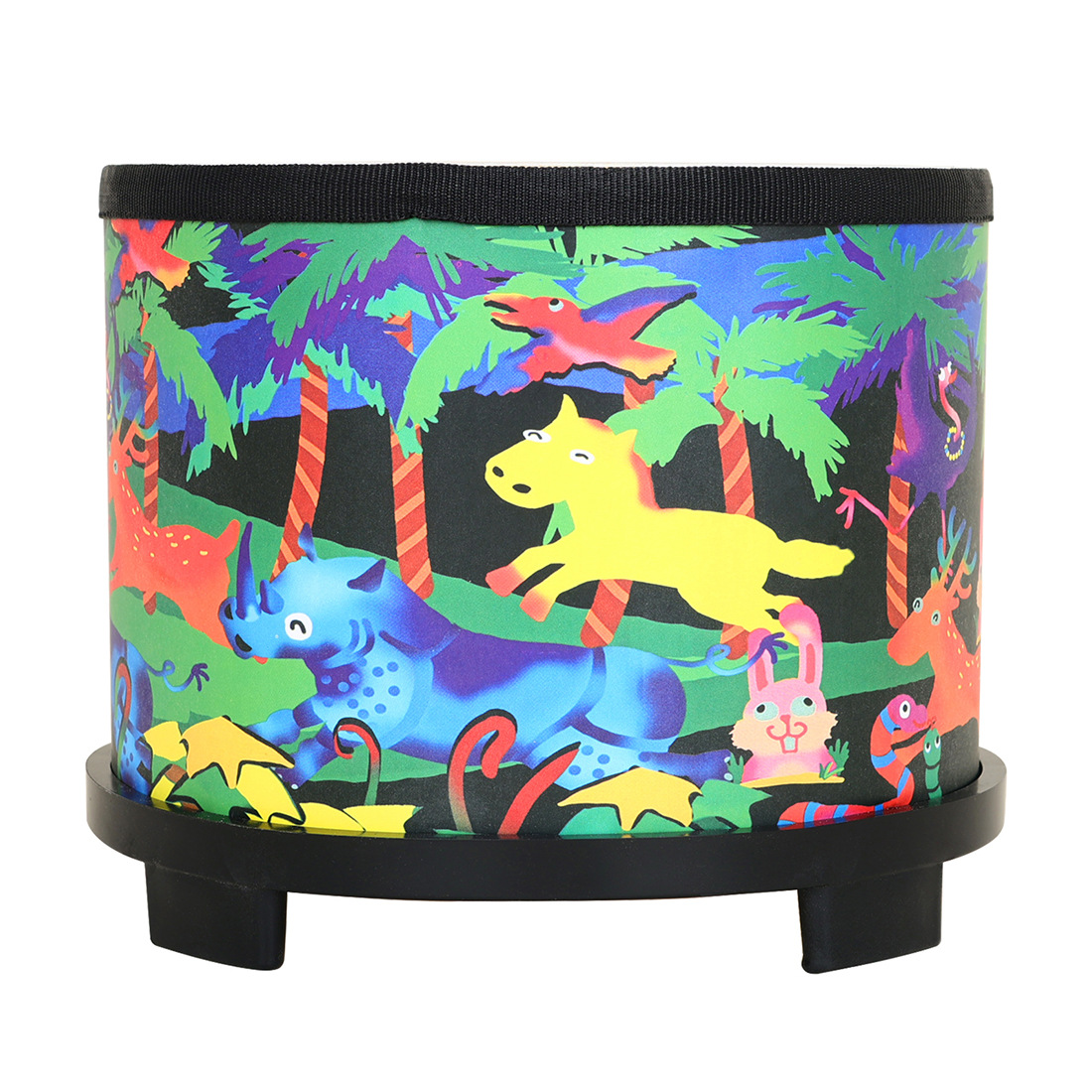 Transfronterizo 8 "tierra tambor de dibujos animados animales orff niños early didactica palo tambor percusión tabla mano palo tambor details Picture