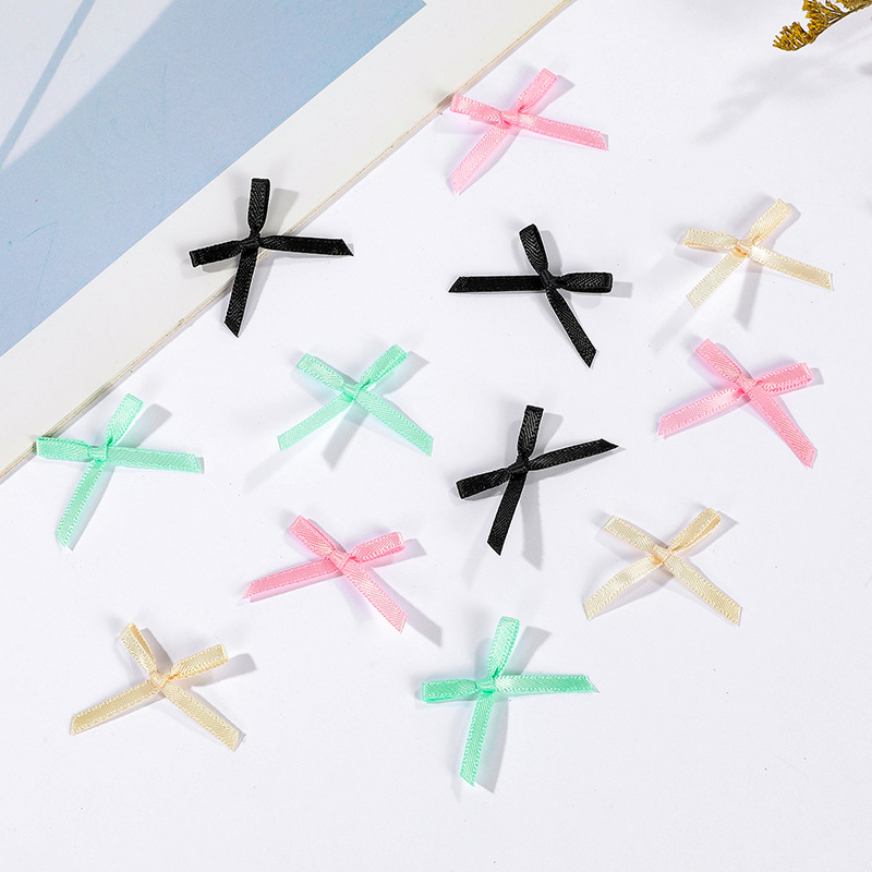Customized polyester filament ribbon bow underwear, socks, gloves, children's clothing accessories, mini bow Application Scenario