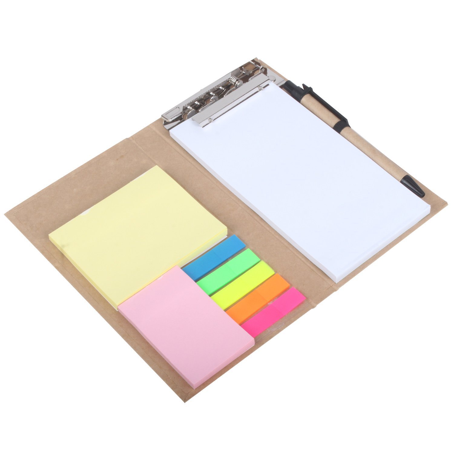 Eco-friendly notepad with pen, sticky notes for N times, PET combination notebook, cardboard cover, in stock and available for order Application Scenario