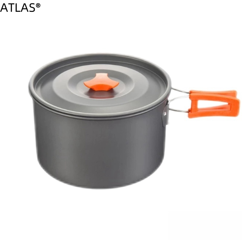 跨境户外套装锅具烧水壶便携折叠铝炊装备全套锅具野外便携式外厨