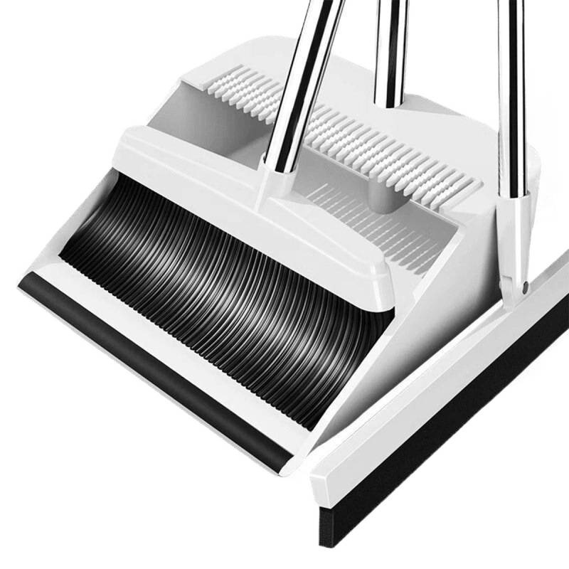 清洁工具扫帚和簸箕组合套装家用大容量防滑柄家庭保洁工具白底实物图