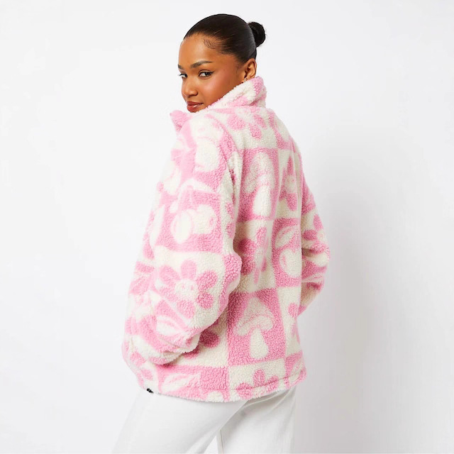 European and American cross-border 2025 winter new polar fleece jacket, women's zipper, elegant commuting, casual and versatile woolen coat details Picture