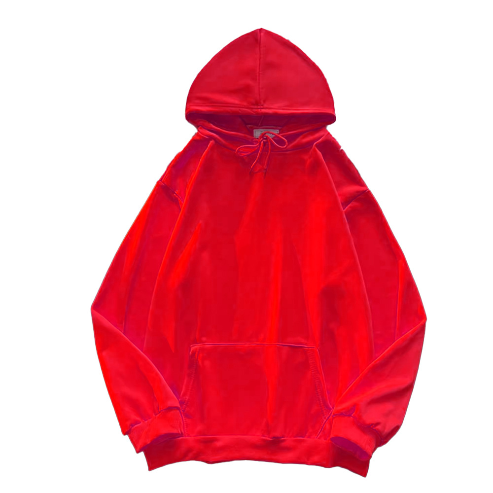 320G heavyweight red hooded sweatshirt for both men and women, 2025 new spring and autumn trendy brand top, men's hooded jacket