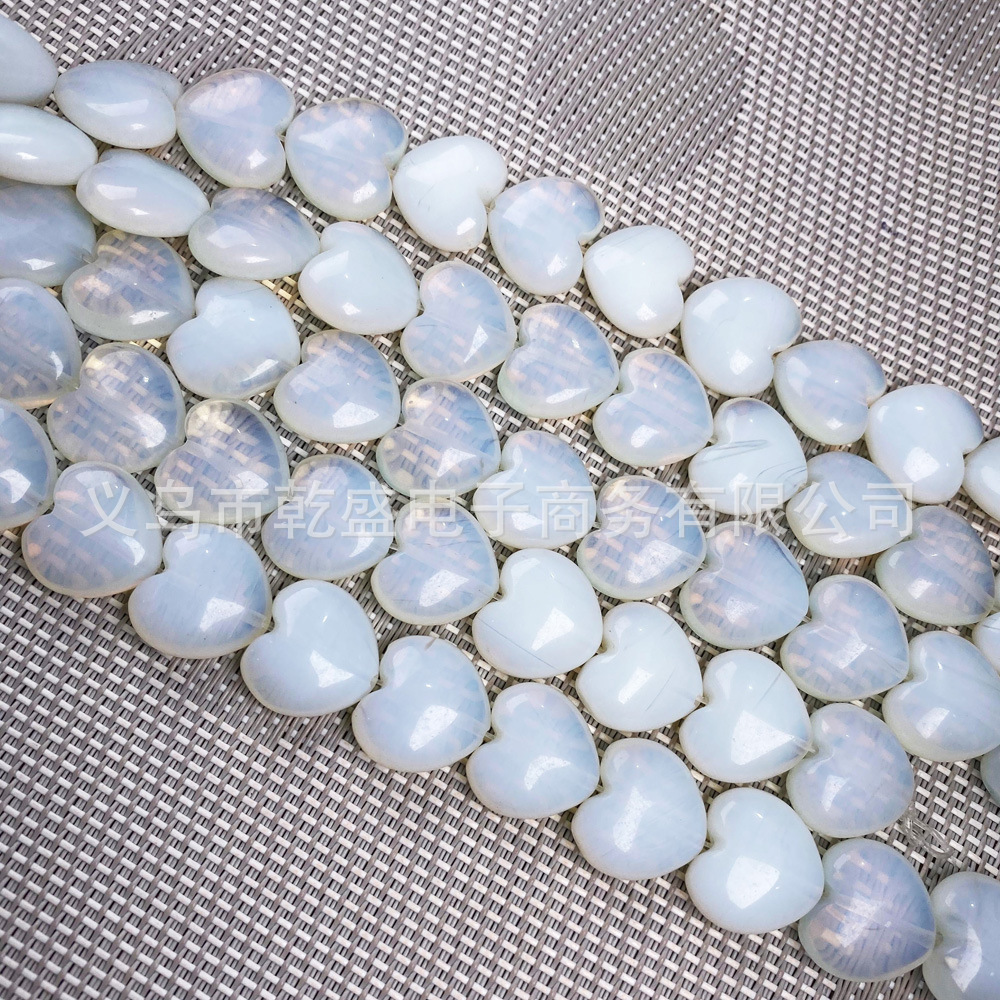Natural stone, crystal, agate, heart-shaped semi-precious stone, loose beads, various material jewelry beads, necklaces, bracelets and accessories Item Picture