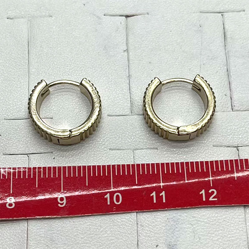 Cross-border bestsellers, Instagram-style earrings, versatile, simple and fashionable, golden earrings, round gold-plated earrings Item Picture
