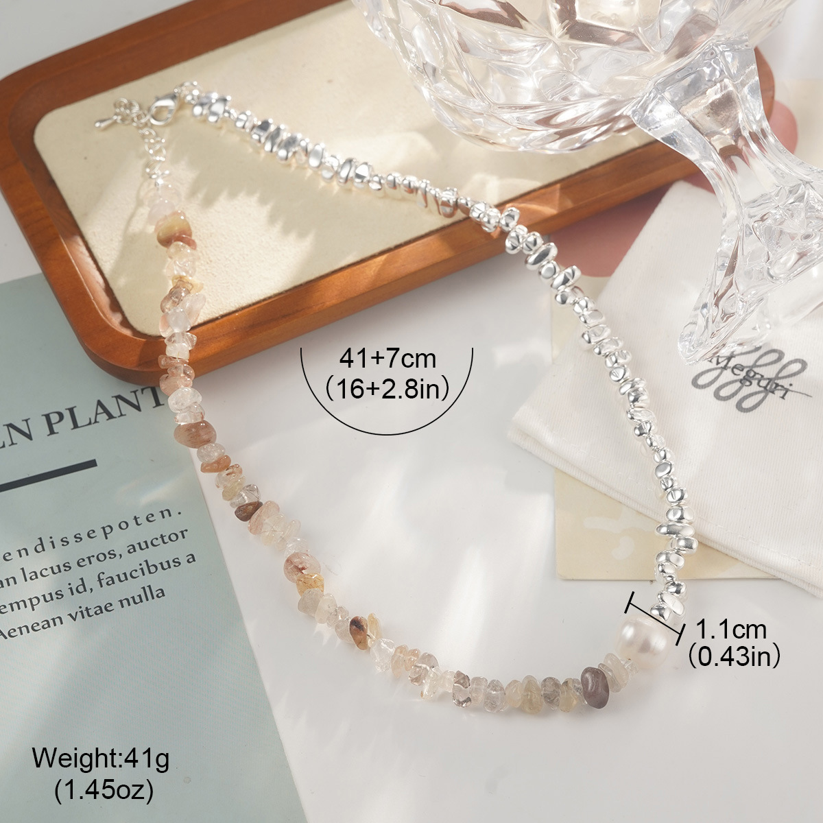 Summer fresh and delicate silver necklace, summer niche and versatile high-end collarbone chain, simple and individual beaded wholesale Application Scenario