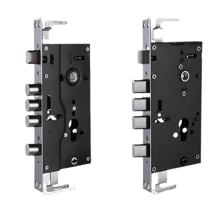 Puerta de seguridad cerradura ajustable juego de cerradura de agarrador de entrada cerradura de puerta de hierro cerradura de puerta antirrobo conjunto completo de tipo universal Item Picture