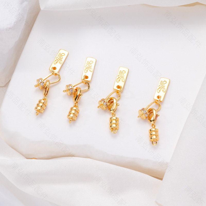 Pearl necklace buckle, lobster buckle, end connection buckle, hook buckle, sweater chain, detachable buckle, diy jewelry accessories details Picture