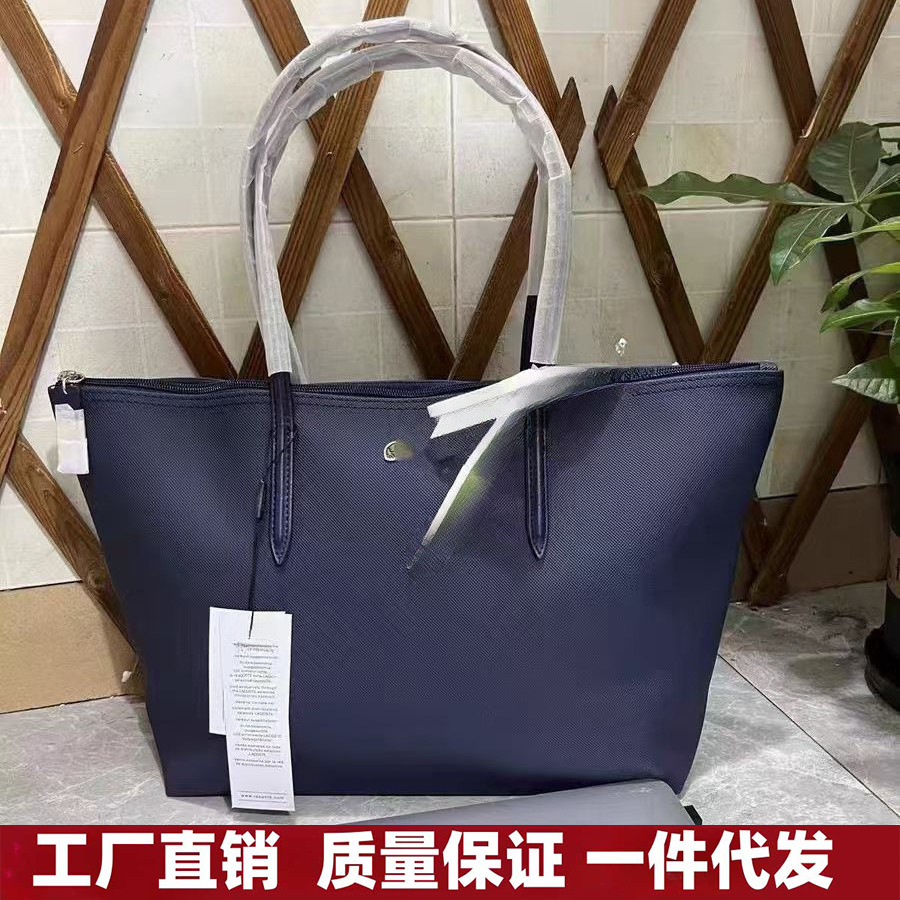 新款法国鳄鱼女包购物袋大容量单肩包轻便简约通勤托特包手提包