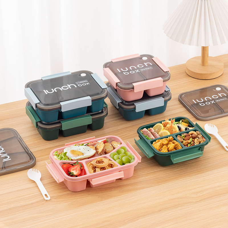 Amazon student lunch boxes can be heated in a microwave oven. They are sealed, portable and fresh-keeping lunch boxes with compartments for cross-border use