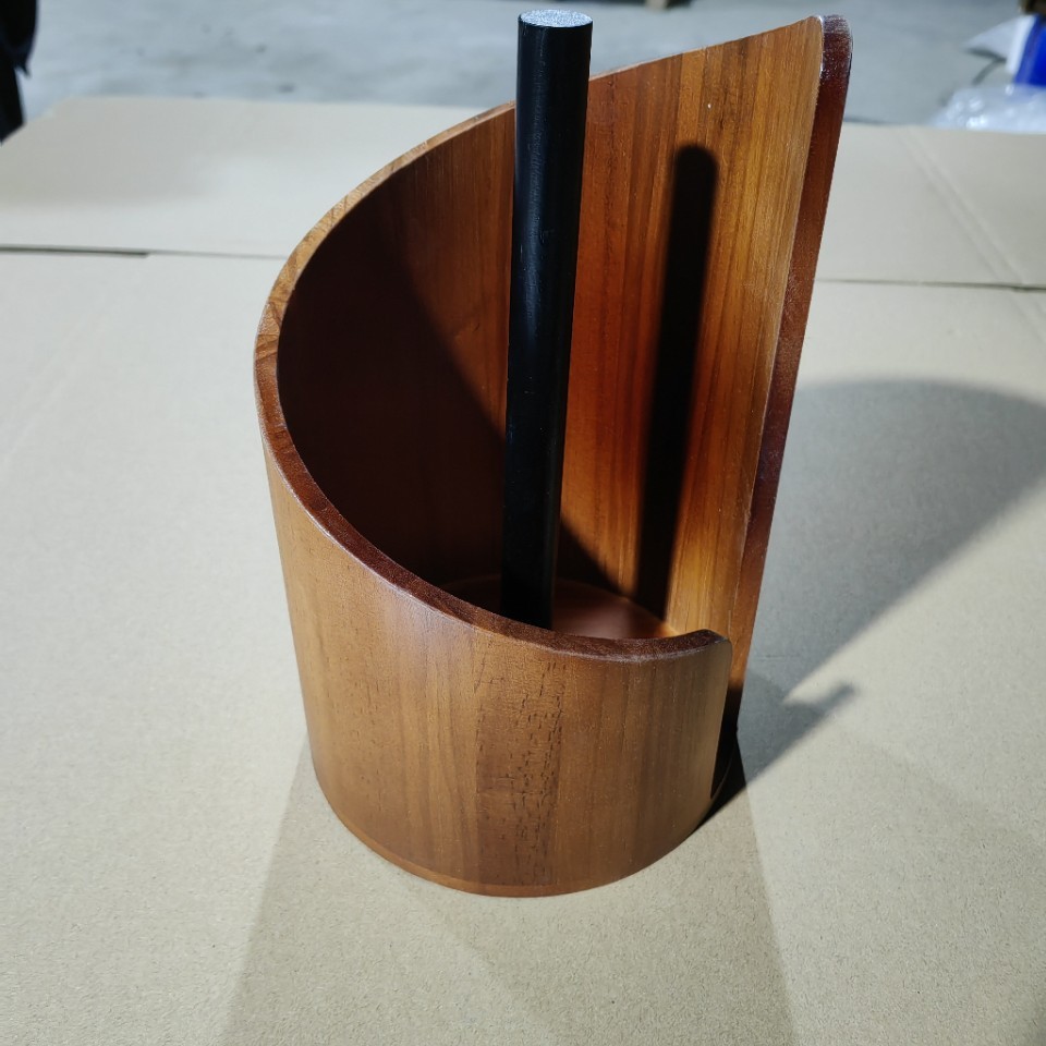 Cross-border new products: Wooden kitchen toilet paper roll rack, solid wood desktop tissue paper rack, toilet paper storage rack, home and office decoration details Picture