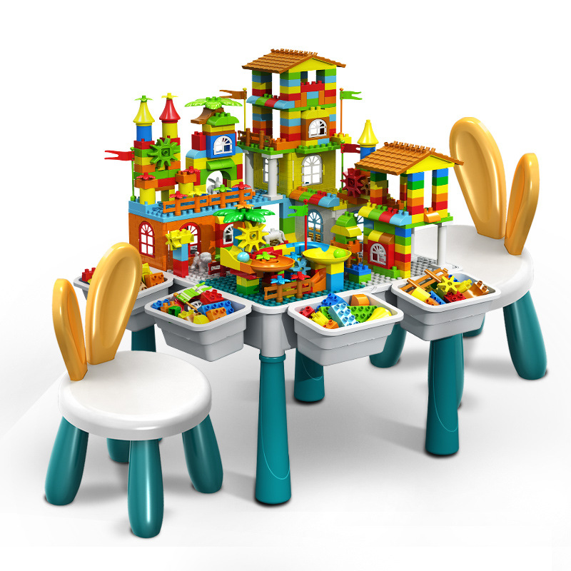 Compatible Lego multi-functional building block table, large-sized DIY creative children's versatile building block toy study desk Item Picture