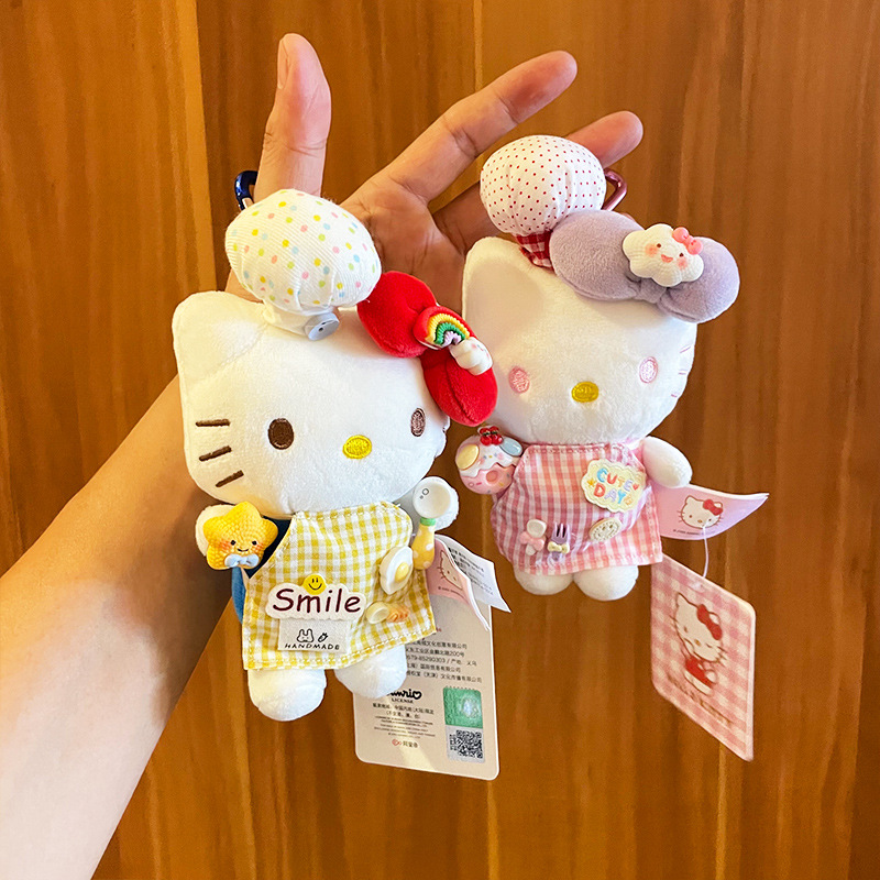 hellokitty keychain pendant, genuine kt cat plush toy bag pendant. kitty is so cute Specification image