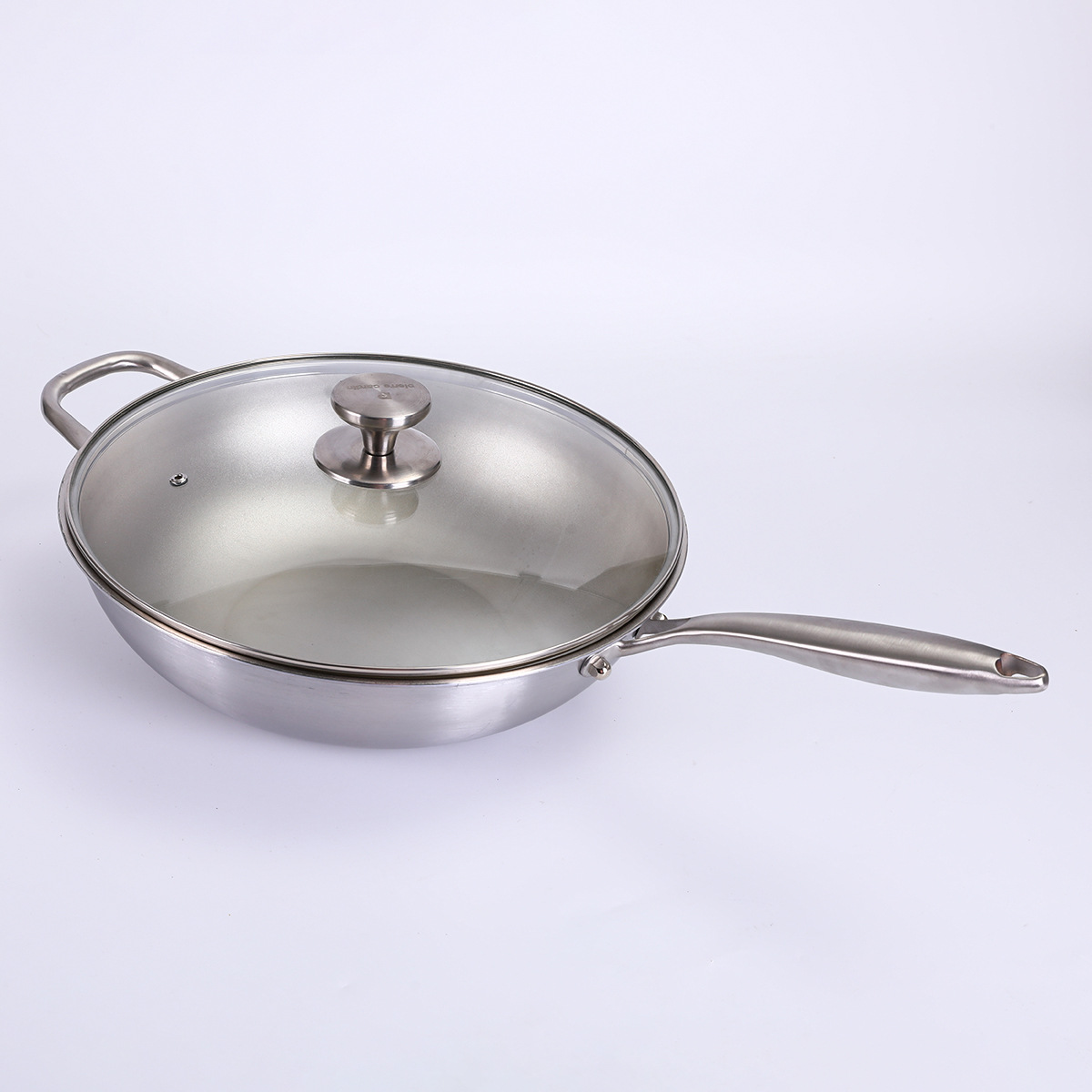 Waooh personalizado acero de tres capas sin recubrimiento antimanchas 304 acero inoxidable sartén sartén hogar panqueque olla de inducción Specification image