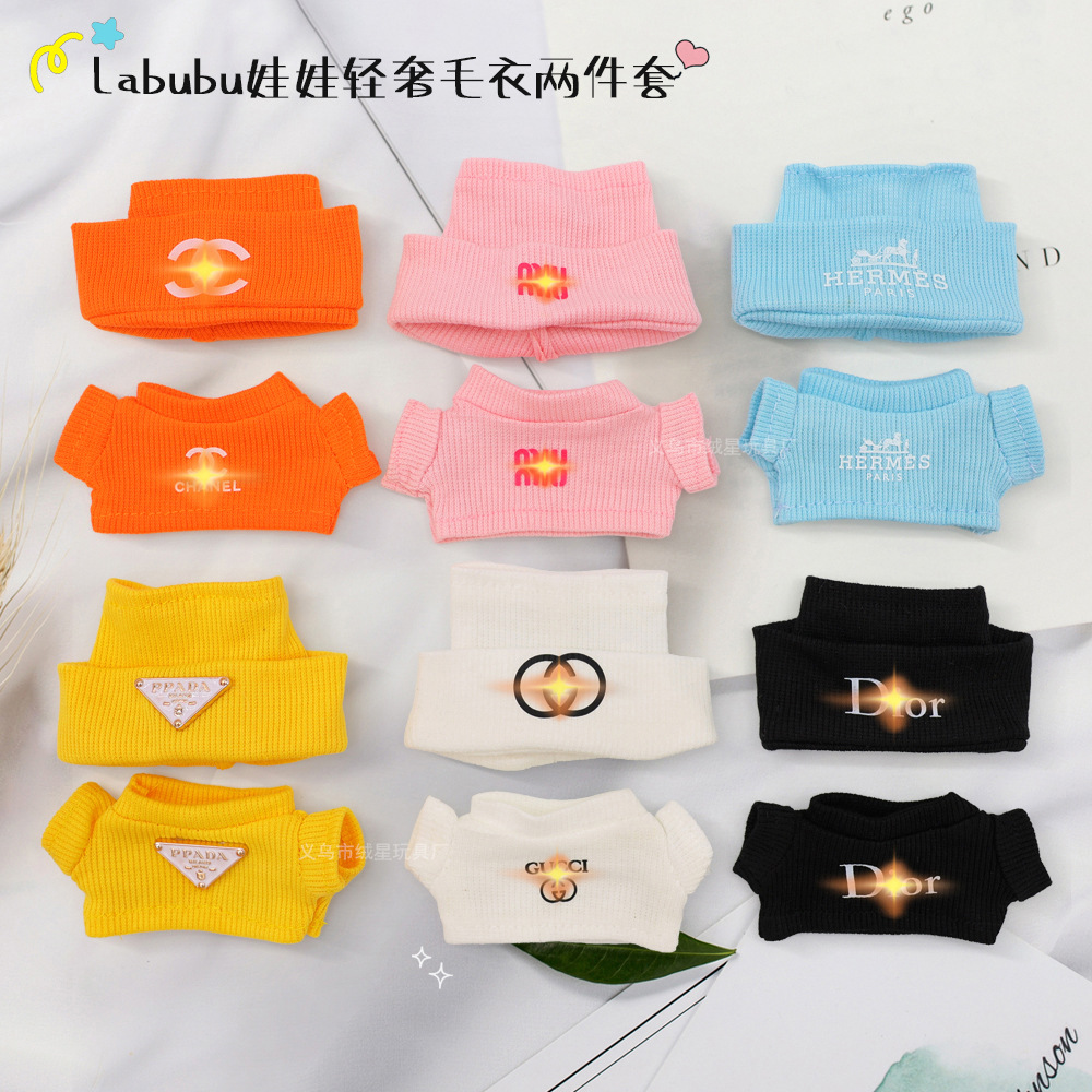 In stock, there are two sets of labub clothes for the first, second and third generations of vinyl dolls, Labub knitted sweaters and hats