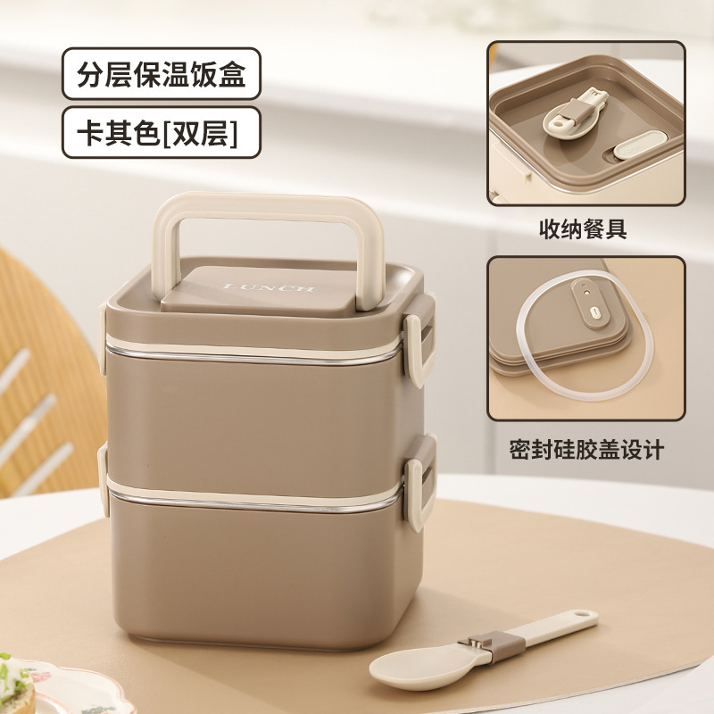 Factory direct sales of stainless steel lunch boxes, microwave ovens, multi-layered lunch boxes for office workers with meals, cross-border wholesale and consignment Application Scenario