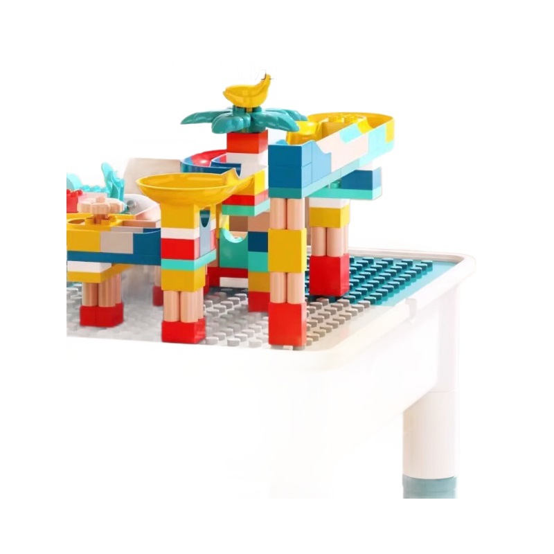 Large-sized building blocks compatible with LEGO children's block tables, early education learning desks for babies aged 3-6, and educational assembly toys Item Picture