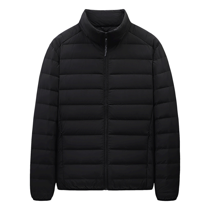 Seamless lightweight down jacket for men, short winter 2025 new style 90 white duck down, light and warm, trendy hooded jacket for men Item Picture