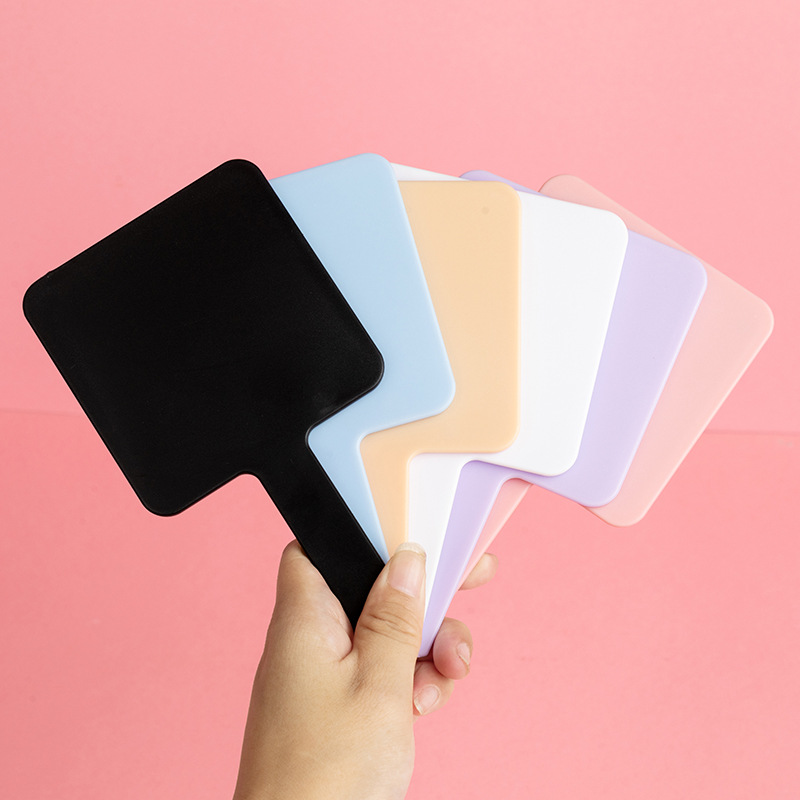 新款美妆福利礼品定制方形手持化妆镜随身便携女生桌面化妆小镜子