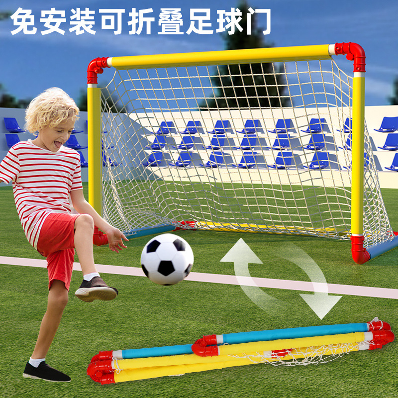 Folding football doors, children's football playing toys, portable gantry frames, kindergarten outdoor sports, early education, parent-child wholesale Specification image