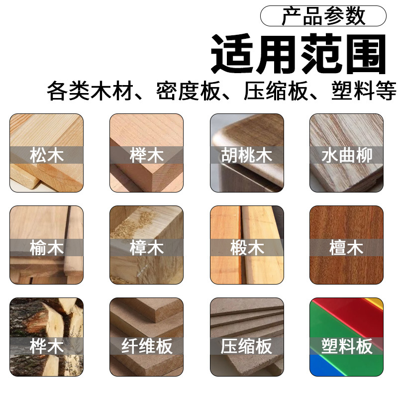 New three-slot British standard support drill bit, door lock hole opener, door lock woodworking reaming drill bit, hole opener, reaming drill bit Specification drawing