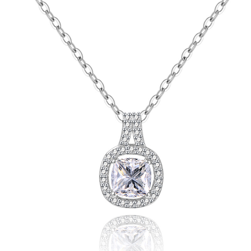 S925 all-silver, simple, versatile, niche, high-end, light luxury, geometric multiple sweater chains, Valentine's Day necklaces Item Picture