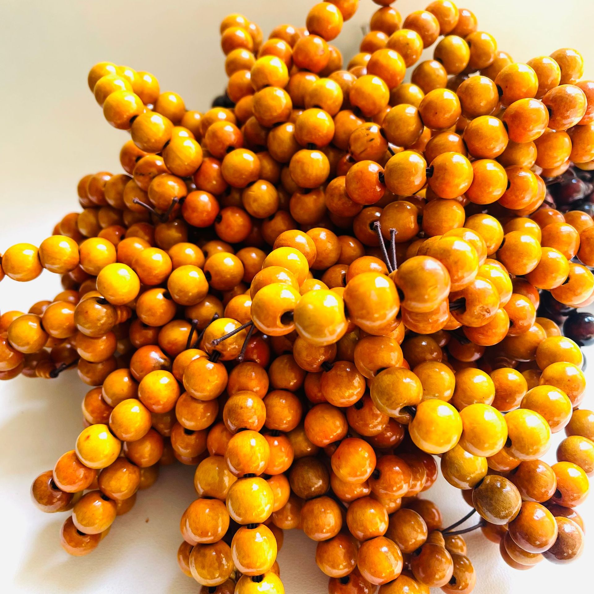 15mm wooden bead bracelet, vintage bead bracelet, round bead bracelet, men's and women's bracelet, wholesale 2 yuan Specification image