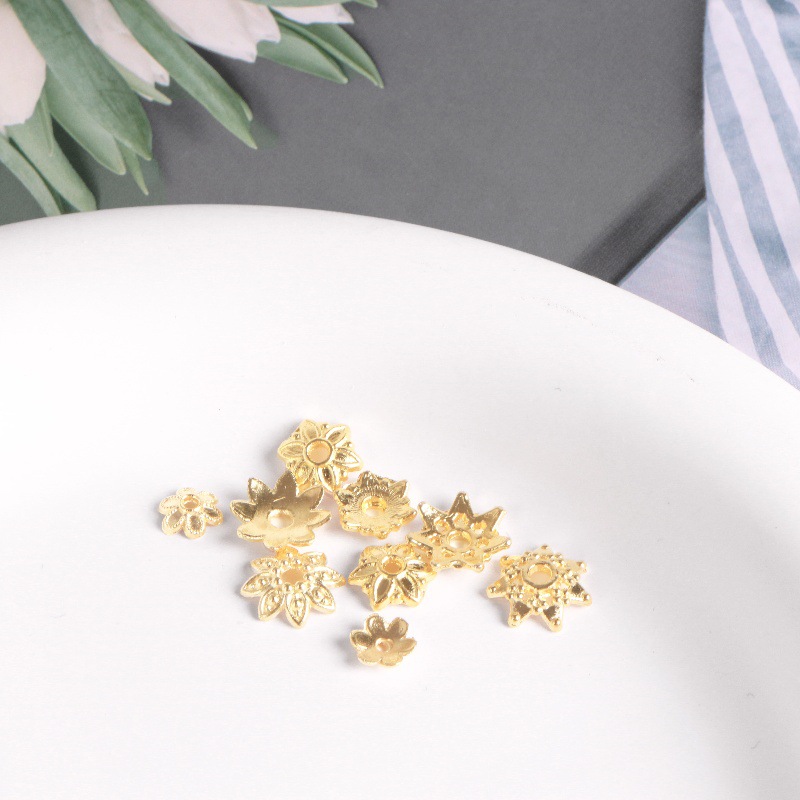 Alloy accessories, hollowed-out flower stands, octagonal flower stands, diy handcrafted ancient-style hairpins and hair accessories, material accessories details Picture