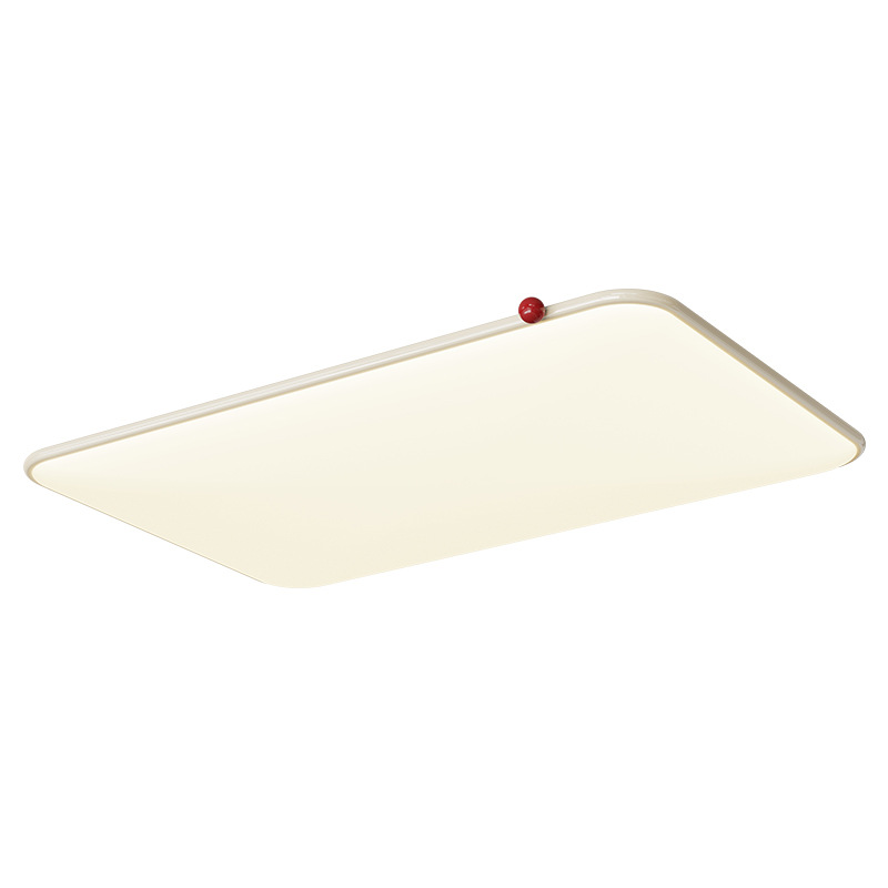 Cream-style bedroom lamp, full-spectrum children's room ultra-thin eye-protecting lamp, wabi-sabi style minimalist room little milk bean ceiling lamp Item Picture