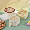 High appearance level bow rabbit seasoning box, 3 sets of 4-set kitchen plastic flip-top seasoning boxes details Picture