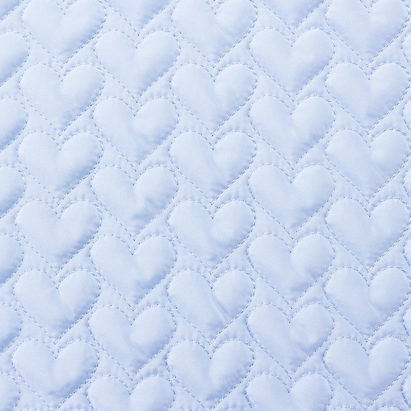 RPET涤纶春亚纺电脑绗绣软棉爱心绗缝面料童装棉衣绗缝绗绣秋冬细节图