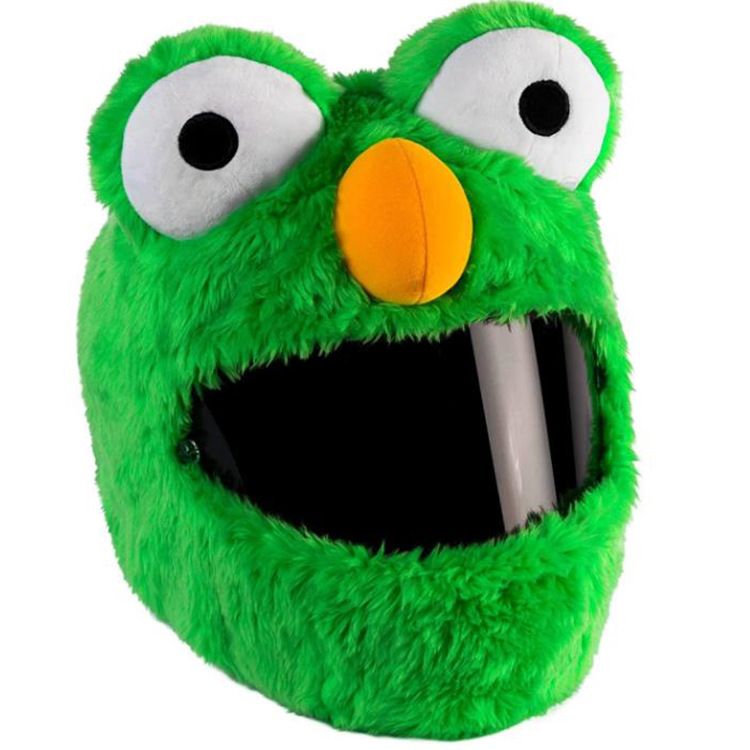 Motorcycle plush helmet cover, frog big eye head cover, electric motorcycle cap cover, waterproof headwear Specification image