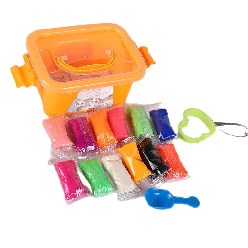 Peilebao Clay Factory Direct sales 12-color plasticine for you, tool box, non-sticky colored clay, stress-relieving diy toys Item Picture