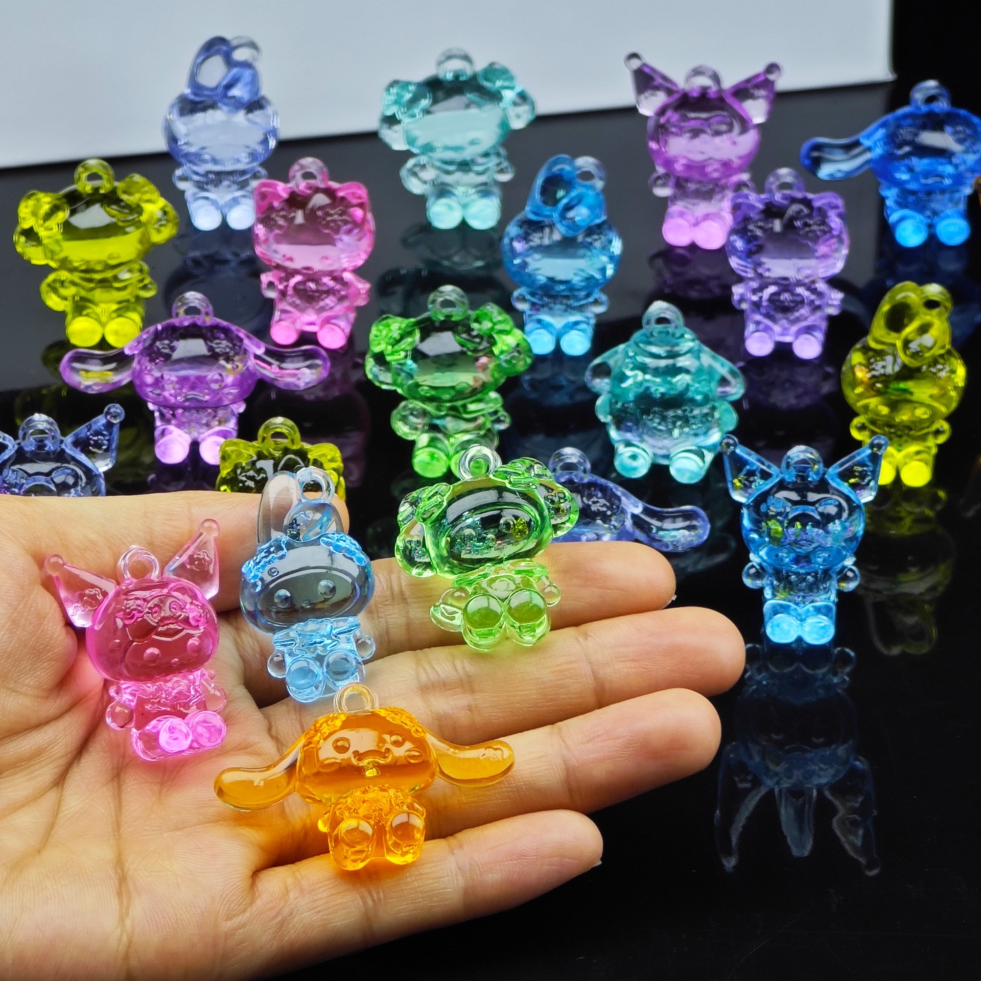Luminous 3D cartoon blind bags, miniature animal models, shining children's toys, ornaments, summer vacation gifts, glowing Specification image